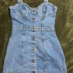 Blue Denim Button-Down Dress